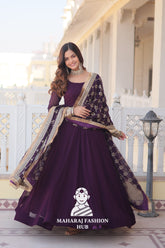 Sequins Dream in Faux Blooming β Special Designer Gown with Kali Cut Stitching